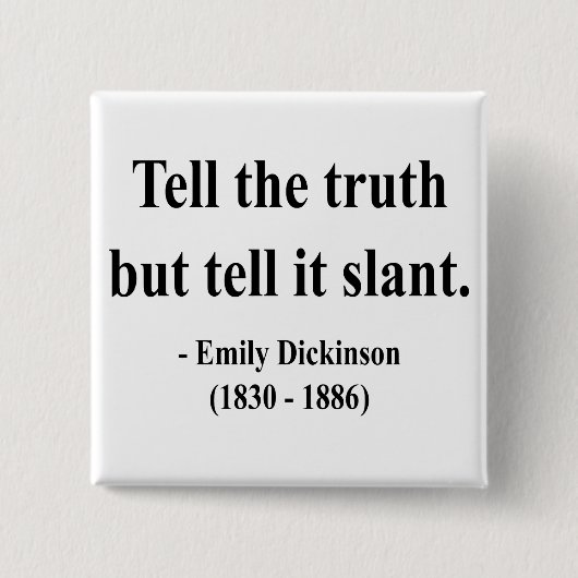 Emily Dickinson-Zitat 9a Button (Vorderseite)