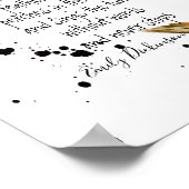 Emily Dickinson zitiert Hoffnung mit federischer K Poster (Ecke)