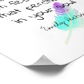 Emily Dickinson zitiert Hoffnung mit federischer K Poster (Ecke)