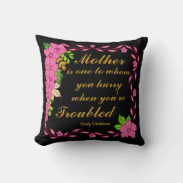 Emily Dickinson zitiert über Mutter Kissen