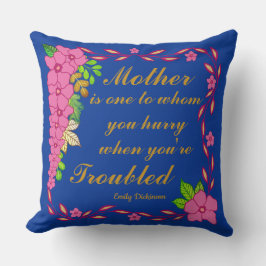 Emily Dickinson zitiert über Mutter Kissen