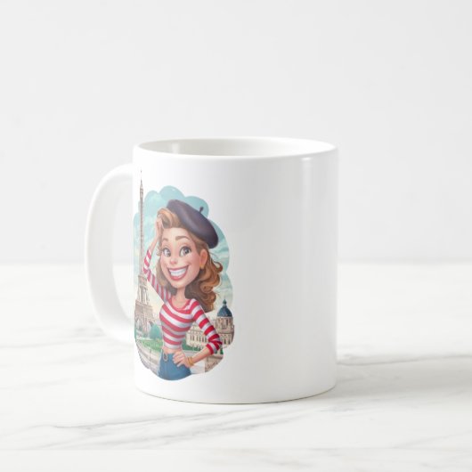 Emily em Paris Aufkleber Kaffeetasse (Vorderseite Links)