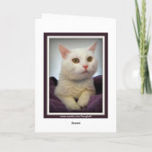 Emily Happy Birthday White Cat Card Karte (Rückseite)