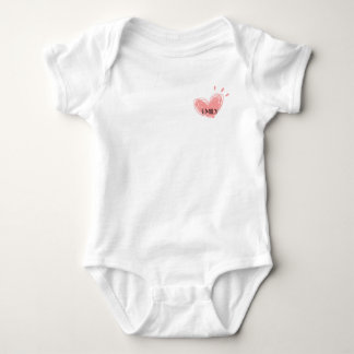 Emily Heart Baby Bodysuit Strampler