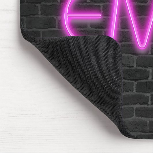 EMILY in PINK Neon Lights Mousepad (Ecke)