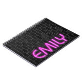 EMILY in PINK Neon Lights Notizblock (Linke Seite)