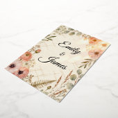 Emily & James Boho Watercolor Wedding Invitation | Folieneinladung (Gedreht)