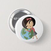 Emily-Lieben die Erde Button (Vorne & Hinten)