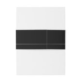 EMILY Modern Minimalistisch Monochrome Einladungsbanderole (Rückseitenbeispiel)