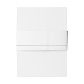 EMILY Modern Minimalistisch Monochrome Einladungsbanderole (Rückseitenbeispiel)