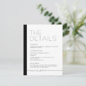 EMILY Modern Minimalistische monochrome Details-Ka Begleitkarte (Stehend Vorderseite)