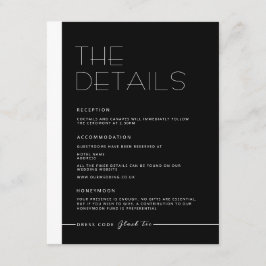 EMILY Modern Minimalistische monochrome Details-Ka Begleitkarte