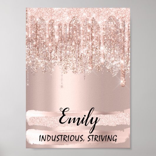 Emily Name bedeutet Geburtstag 16. Bridal Geschenk Poster (Vorne)
