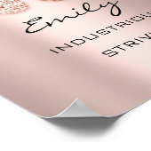 Emily Name Bedeutung New Baby Feet Rose Geschenk Poster (Ecke)