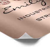 Emily Name Bedeutung New Baby Feet Rose Glitzer Poster (Ecke)