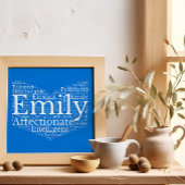 Emily Name Cloud Customizable Poster
