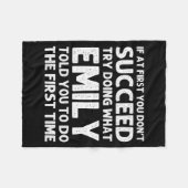 Emily Name D Birthday Funny Christmas Joke  Fleecedecke (Vorderseite (Horizontal))