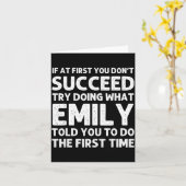 Emily Name D Birthday Funny Christmas Joke Karte (Gelbe Blume)