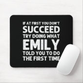 Emily Name D Birthday Funny Christmas Joke  Mousepad (Mit Mouse)