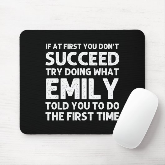 Emily Name D Birthday Funny Christmas Joke Mousepad (Mit Mouse)