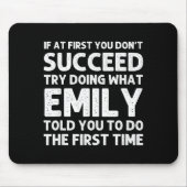 Emily Name D Birthday Funny Christmas Joke  Mousepad (Vorne)