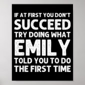 Emily Name D Birthday Funny Christmas Joke  Poster (Vorne)