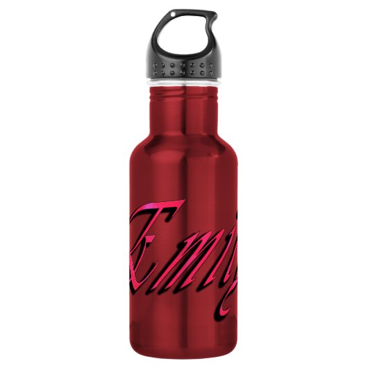 Emily, Name Logo, Edelstahlflasche (Vorderseite)