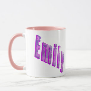 Emily, Name Logo, Pink Combo-Kaffee-Tasse Tasse