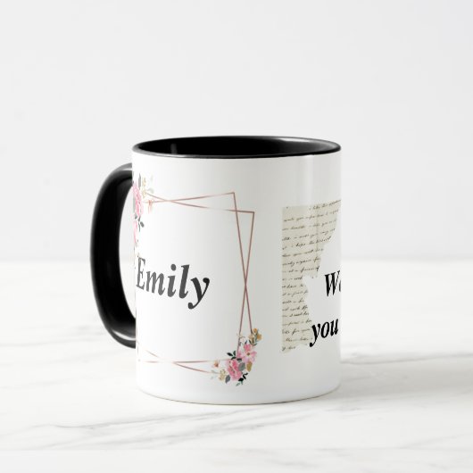 @Emily name Mug – Custom Coffee Cup with An Tasse (Vorderseite Links)