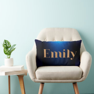 Emily Name Navy Blau Elegantes Wurfkissen Lendenkissen