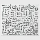 Emily Name on White Geschenkpapier (Flach)