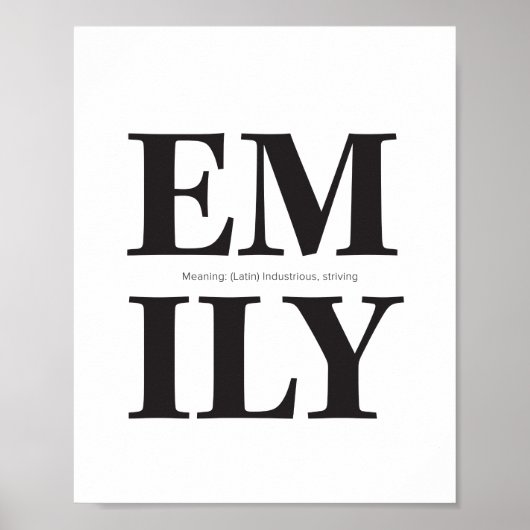 Emily Name Poster (Vorne)