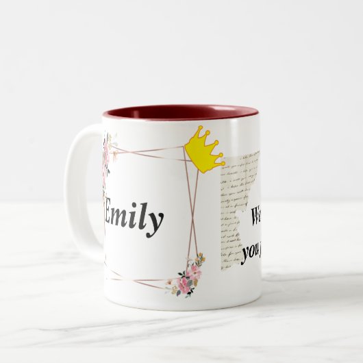 @Emily name Tasse - Custom Coffee Cup with An (Vorderseite Links)