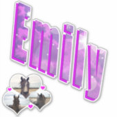 Emily Name with Pferdes, Aufkleber (Vorderseite)