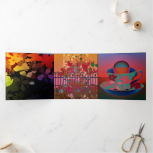 Emily Poetry Trifold Card Dreifach Gefaltete Karte