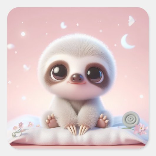 "Emily" Quadratischer Aufkleber (Vorderseite)