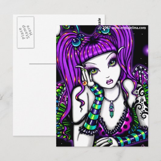 Emily Rainbow Celestial Tattoo Fee Postcard Postkarte (Vorne/Hinten)