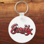 Emily red Heart Graffiti Schlüsselanhänger (Vorderseite)