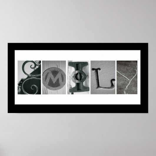 Emily Spelt Out in Foto Alphabet Letters Poster (Vorne)