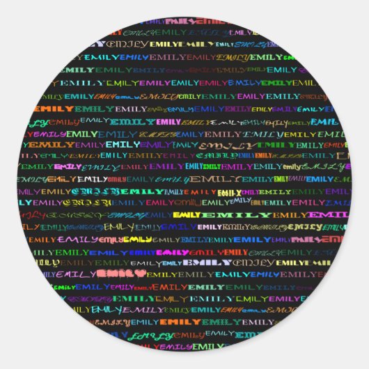Emily Text Design I Sticker (Vorderseite)