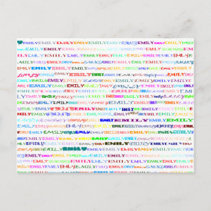 Emily Text Design II Postcard Postkarte