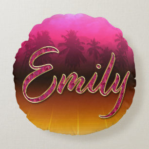 Emily Vorname Name golden pink Kissen