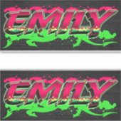 Emily Vorname Name Graffiti Aufkleber Sticker (Vorderseite)
