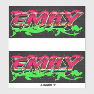 Emily Vorname Name Graffiti Aufkleber Sticker