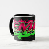 Emily Vorname Name Graffiti red green Tasse (Vorderseite Links)