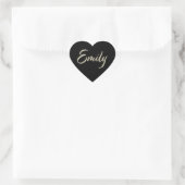 Emily white gold Handwriting Aufkleber Herz (Tasche)