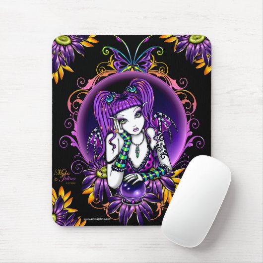 Emilykristallball-Blumen-Regenbogen-Fee Mousepad (Mit Mouse)