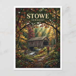 Emilys Covered Bridge Stowe Vermont Postkarte