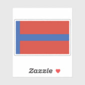 Emirat Abdelkader oder Mascar Fahne, Algerien Aufkleber (Blatt)