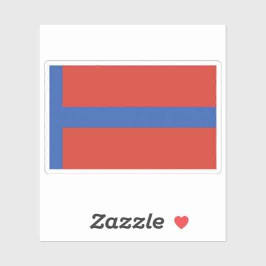 Emirat Abdelkader oder Mascar Fahne, Algerien Aufkleber (Blatt)